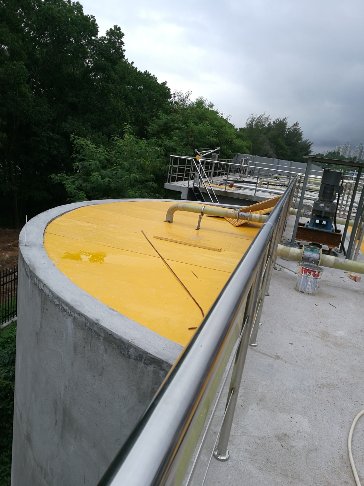 廣東深圳福田污水處理廠玻璃鋼格柵、蓋板安裝工程(圖4)